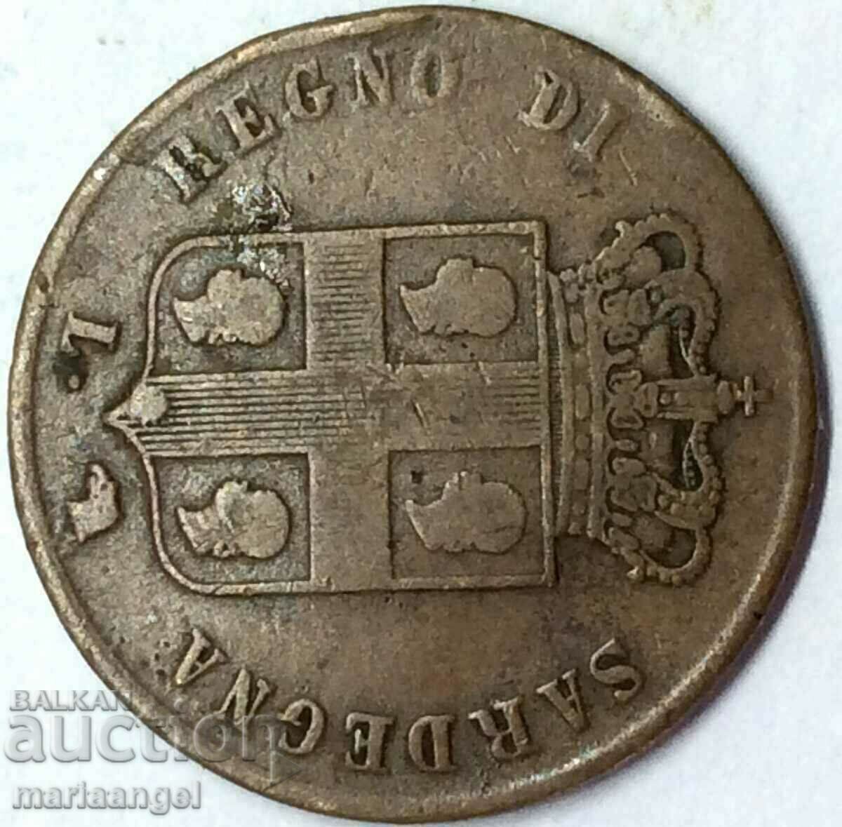 Βασίλειο της Σαρδηνίας 3 centesimi 1842 Ιταλία - αρκετά σπάνιο - 7