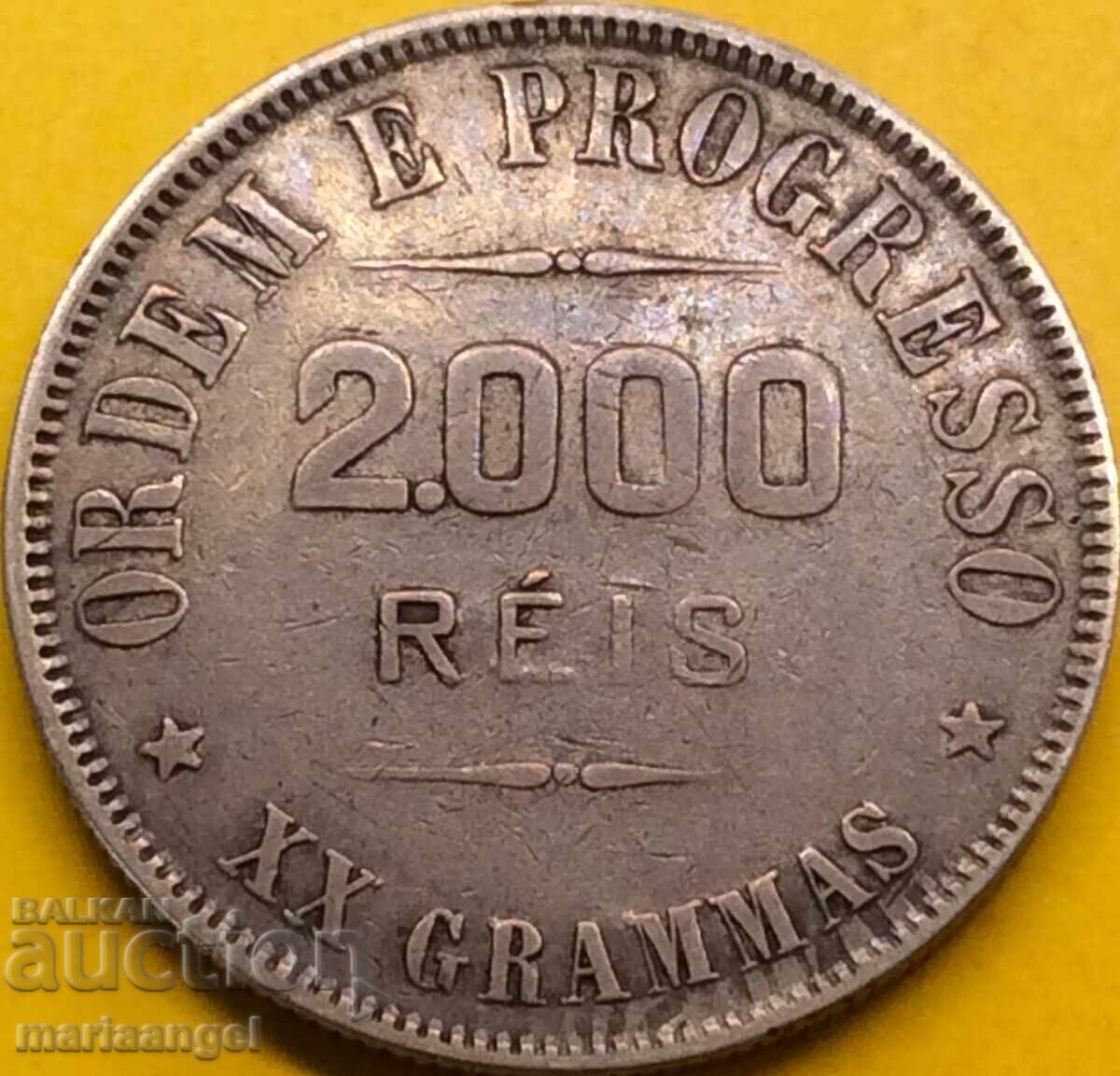 Delivery of Brazil 2000 Reais 1911 Silver 20g