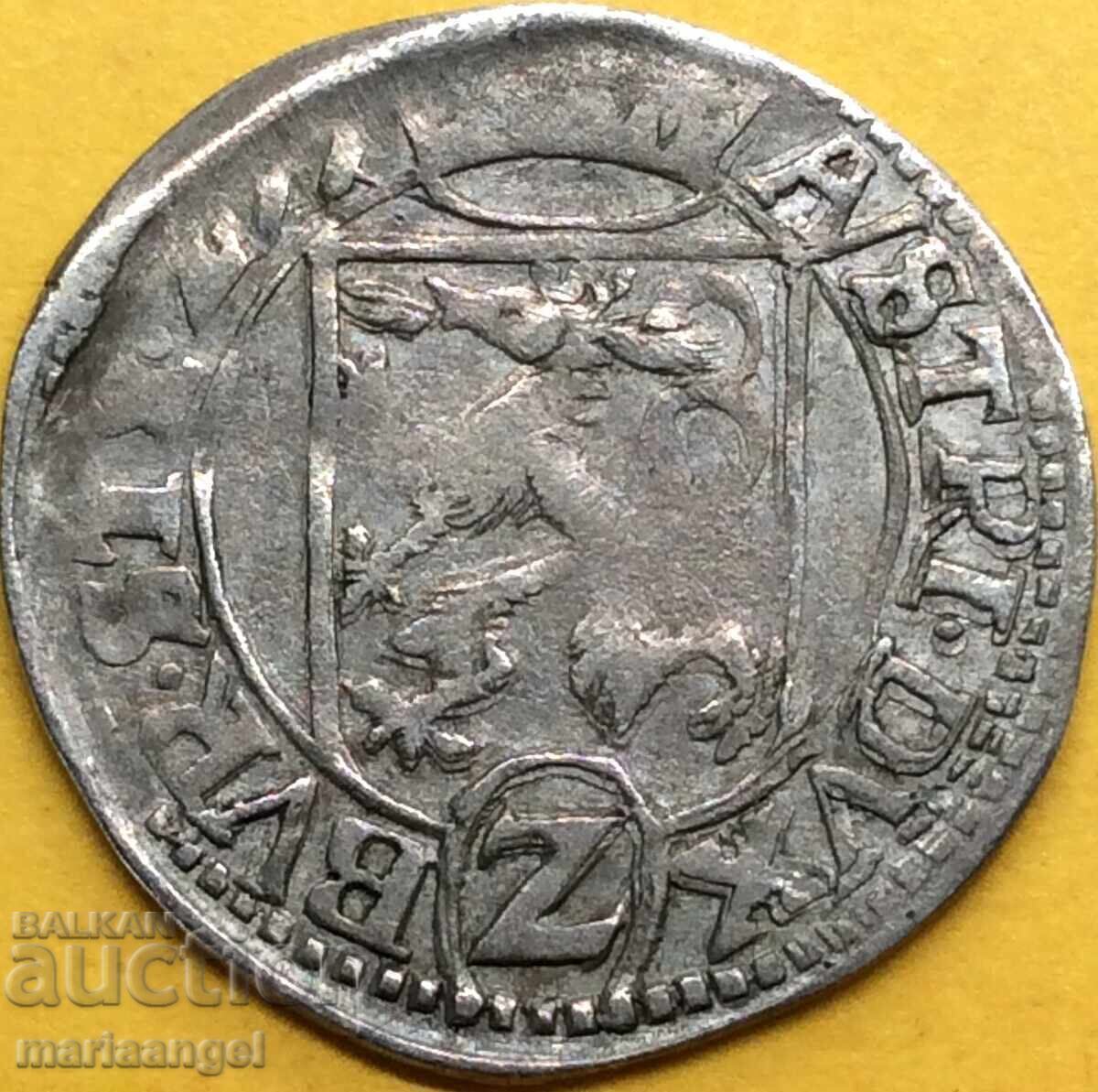 Δημοπρασία Αυστρία 2 κρόιτσερ 1577 Ερχέρτζογκ Καρλ Γκρατς - εξαιρετικά σπάνιο