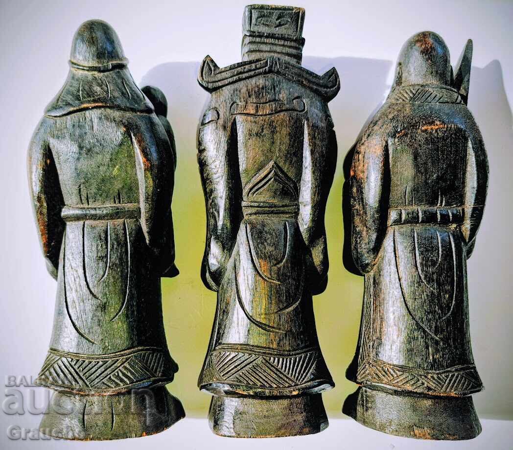 Статуетки дърворезба на древнокитайските богове на щастието, с цена 70.00 лв. | € 35.79