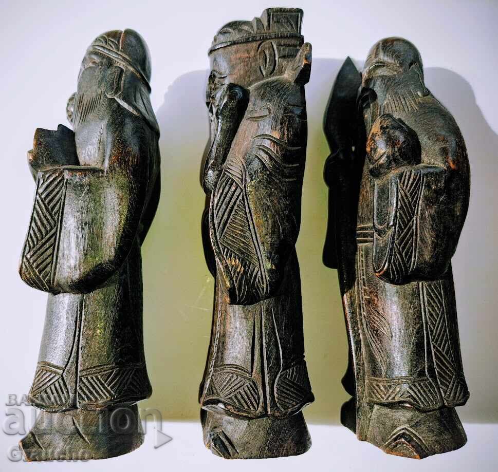 Доставка на Статуетки дърворезба на древнокитайските богове на щастието,