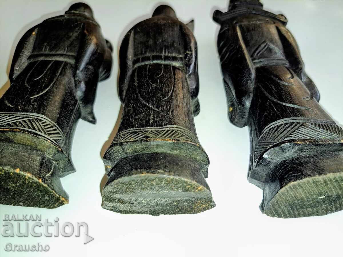 Статуетки дърворезба на древнокитайските богове на щастието, - 5