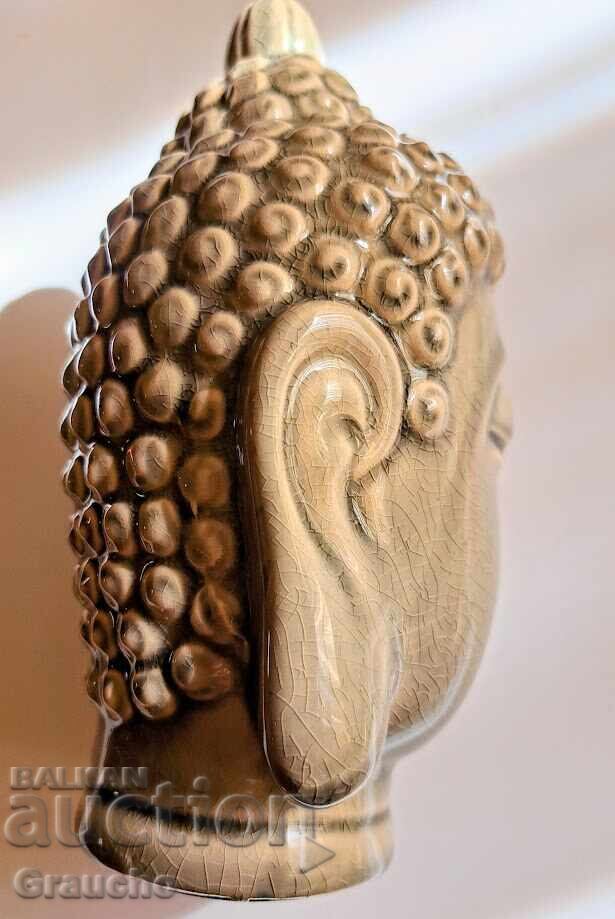 Livrarea Buddha din porțelan masiv cu efect craquelé