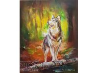 Artist/pictură PLIMBARE ÎN MUNTE/50/40, ulei/pânză/semnătură