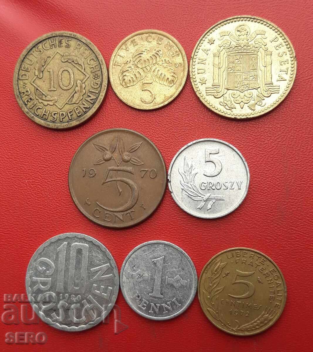 Μικτή παρτίδα 8 νομισμάτων Μικτή παρτίδα 8 νομισμάτων