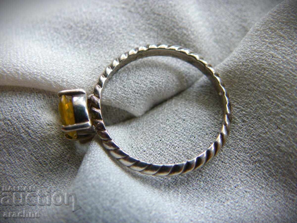 Ασημένιο δαχτυλίδι με ζαφείρι από The Genuine Gemstone Company - 5