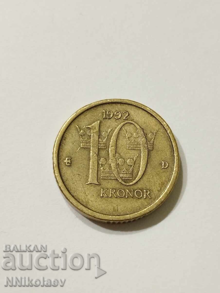 Швеция 10 крони 1992 г. с цена 3.00 лв. | € 1.53 Швеция 10 крони 1992 г. с цена 3.00 лв. | € 1.53