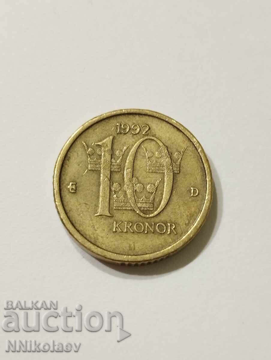 Аукцион Швеция 10 крони 1992 г. Аукцион Швеция 10 крони 1992 г.
