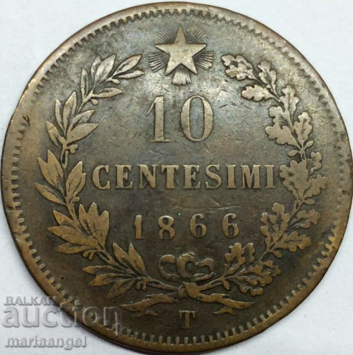 10 centesimi 1866 Italia T-Torino bronz 30mm 10 centesimi 1866 Italia T-Torino bronz 30mm