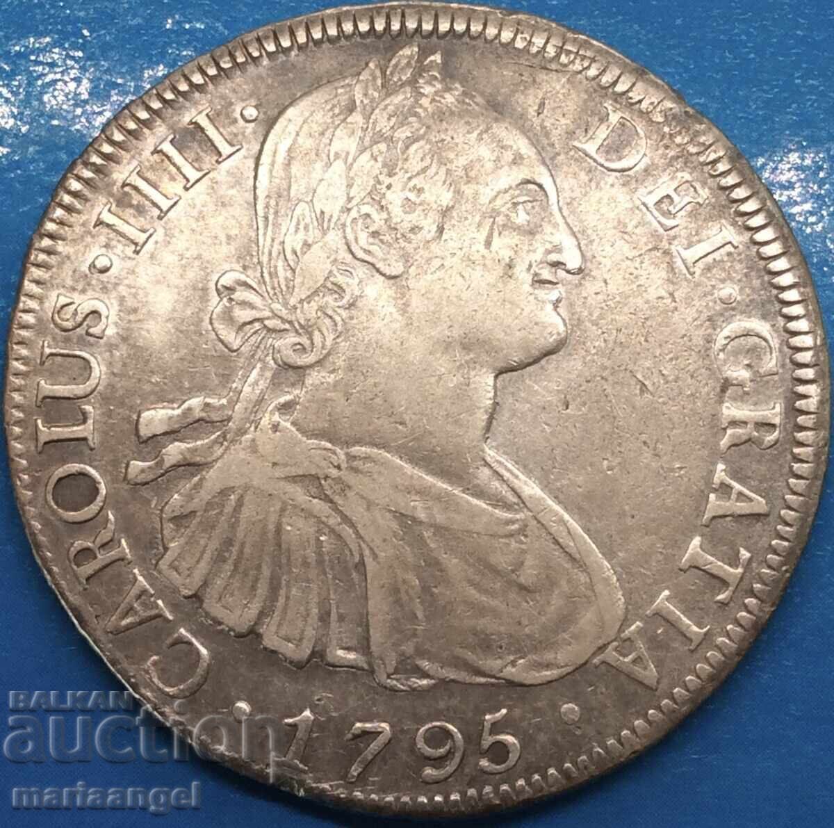 Spain 1795 8 Reales Potosi Carlos IV silver