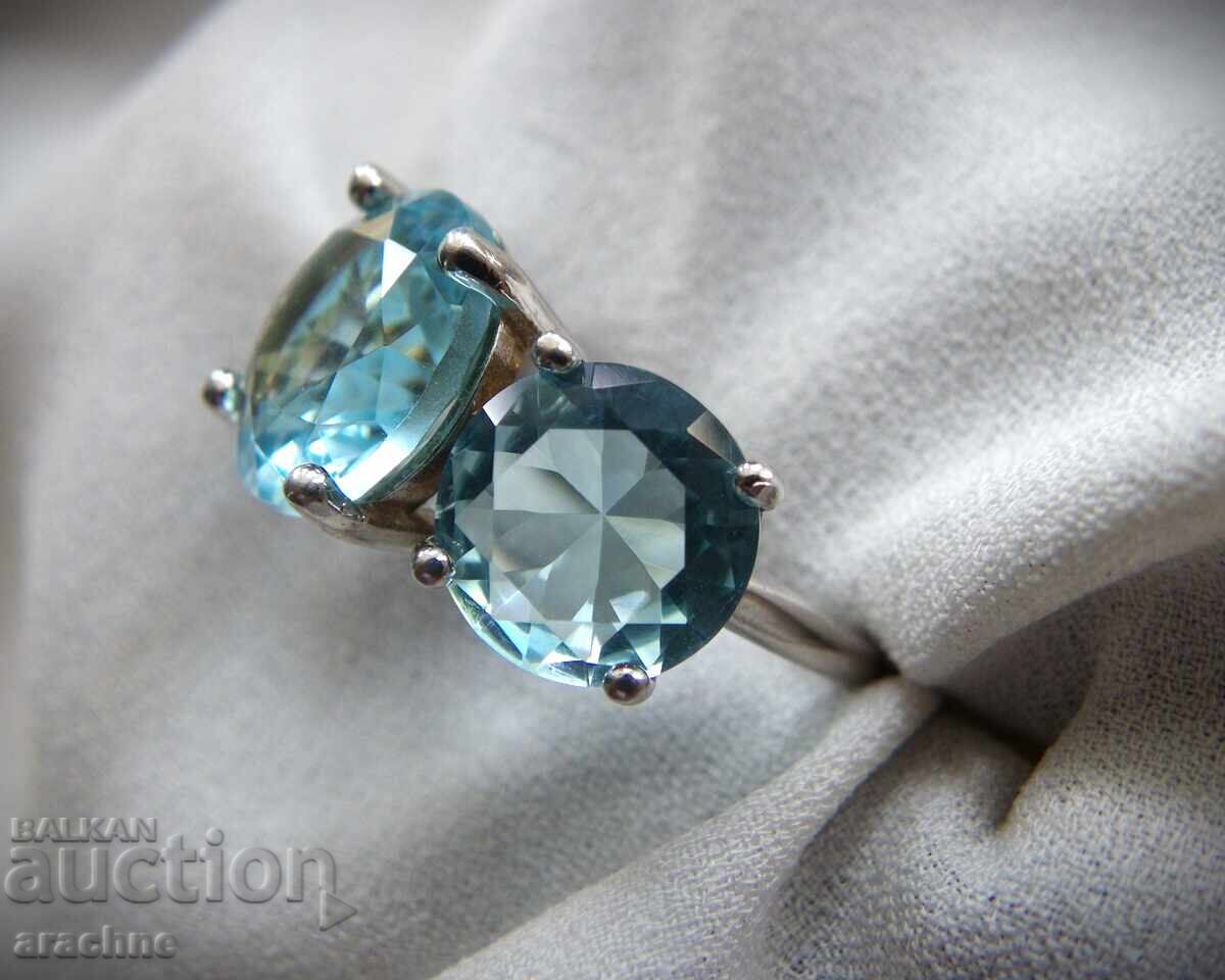 Licitație Inel de argint cu acvamarin de la DAVERIVICENZA AREZZO Licitație Inel de argint cu acvamarin de la DAVERIVICENZA AREZZO