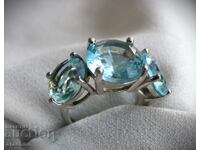 Inel de argint cu acvamarin de la DAVERIVICENZA AREZZO