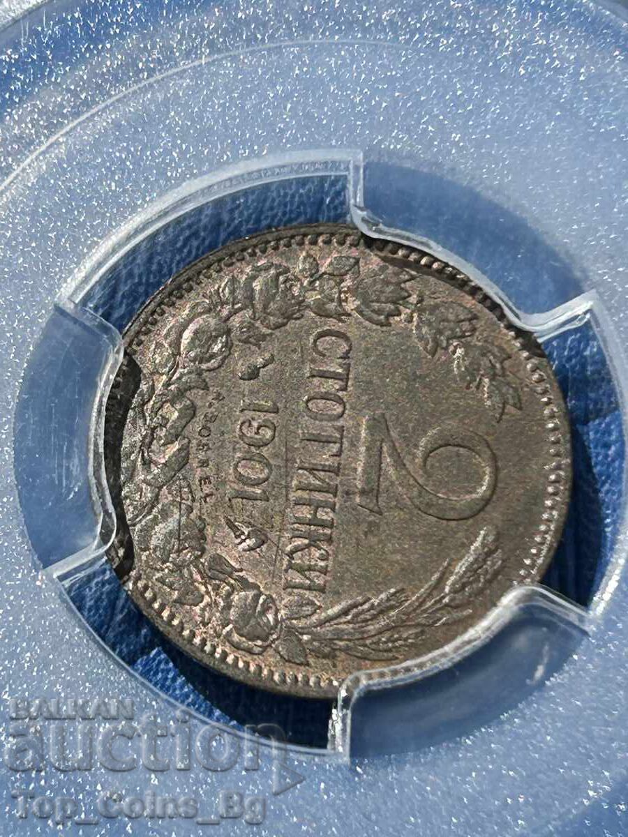 2 stotinki 1901 MS 62 BN PCGS 29318641 - 6