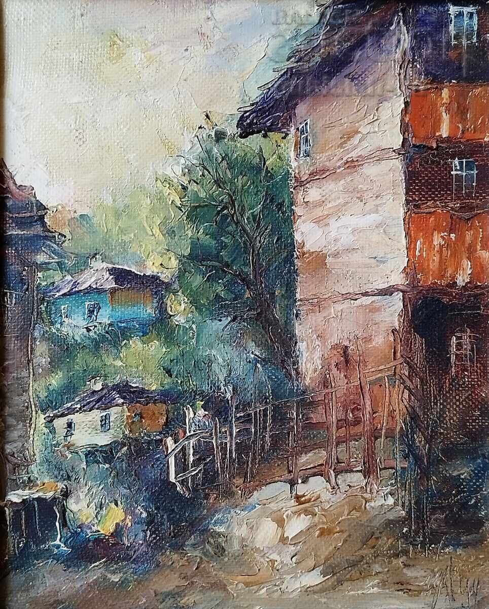 Tablou "Kovacevica", pictor Țvetan Doșkov, 1994 cu preț 250.00 BGN | € 127.82