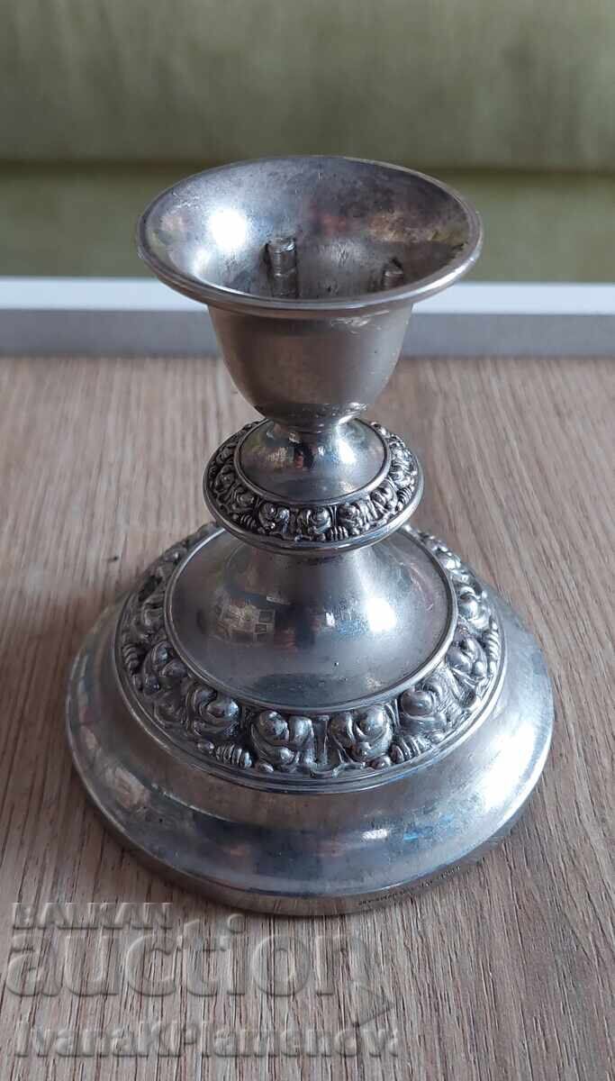 Silver-plated candlestick for connoisseurs with price 30.00 BGN | € 15.34 Silver-plated candlestick for connoisseurs with price 30.00 BGN | € 15.34