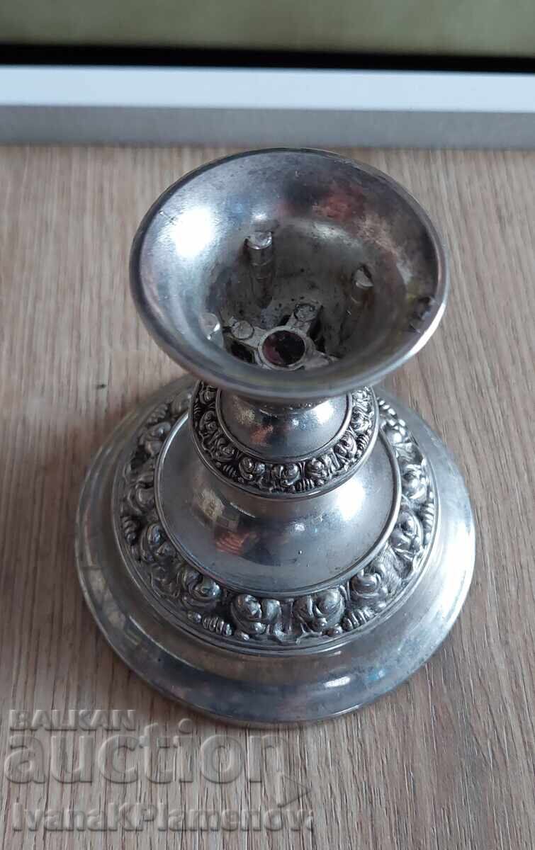 Auction Silver-plated candlestick for connoisseurs Auction Silver-plated candlestick for connoisseurs