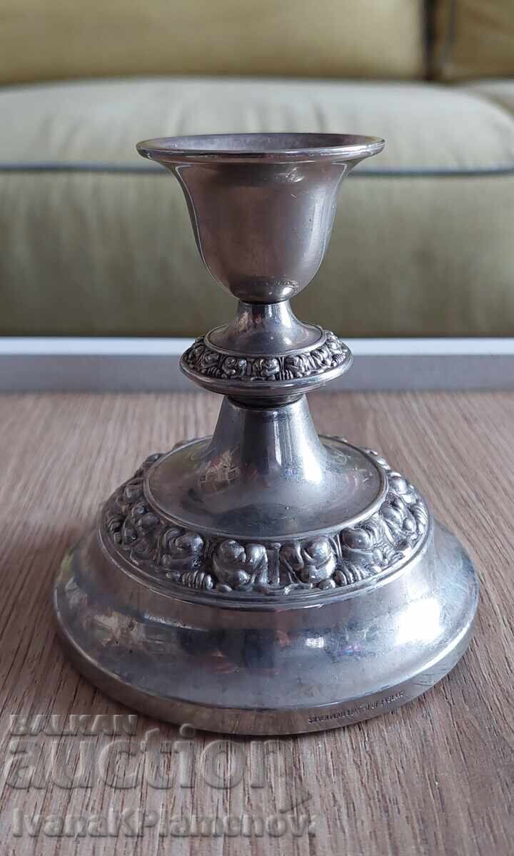 Silver-plated candlestick for connoisseurs Silver-plated candlestick for connoisseurs