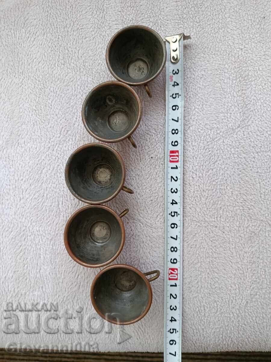 Small copper cups with price 40.00 BGN | € 20.45 Small copper cups with price 40.00 BGN | € 20.45