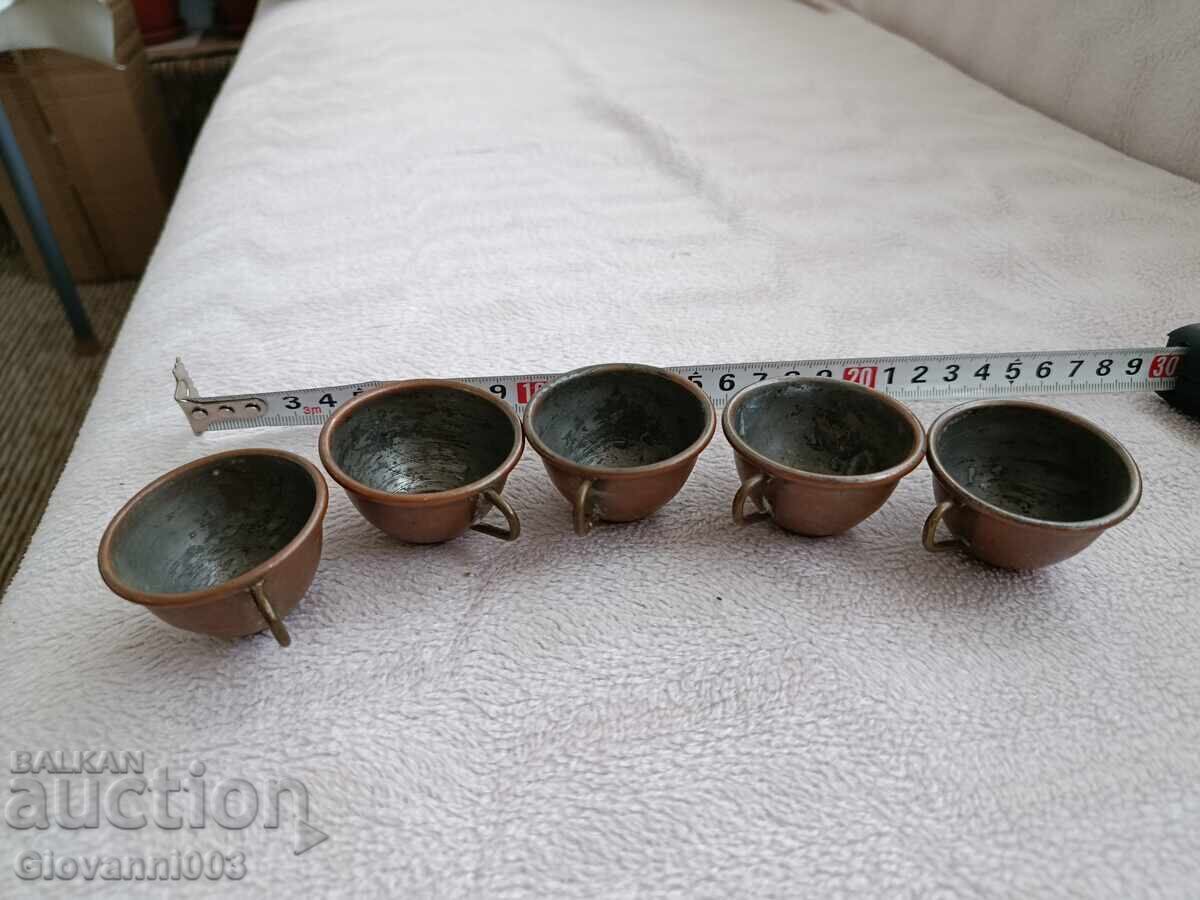 Small copper cups Small copper cups