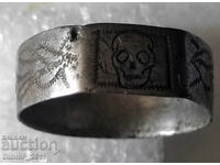 Silver Antique Victorian Ring Memento Mori