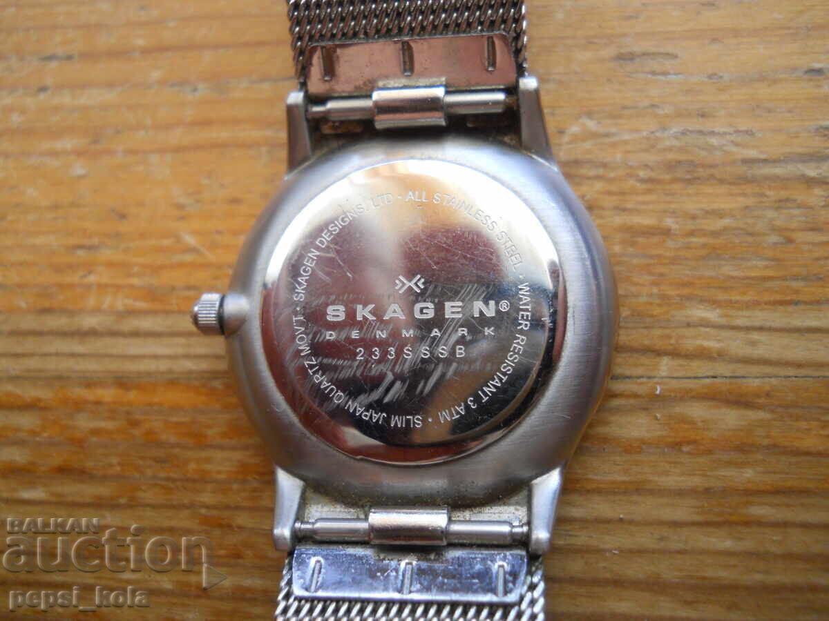 Auction Ultra-thin quartz watch "Skagen Steel Quartz" Denmark Auction Ultra-thin quartz watch "Skagen Steel Quartz" Denmark