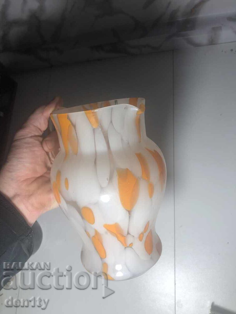 Аукцион голяма стъклена кана/кана тип мурано