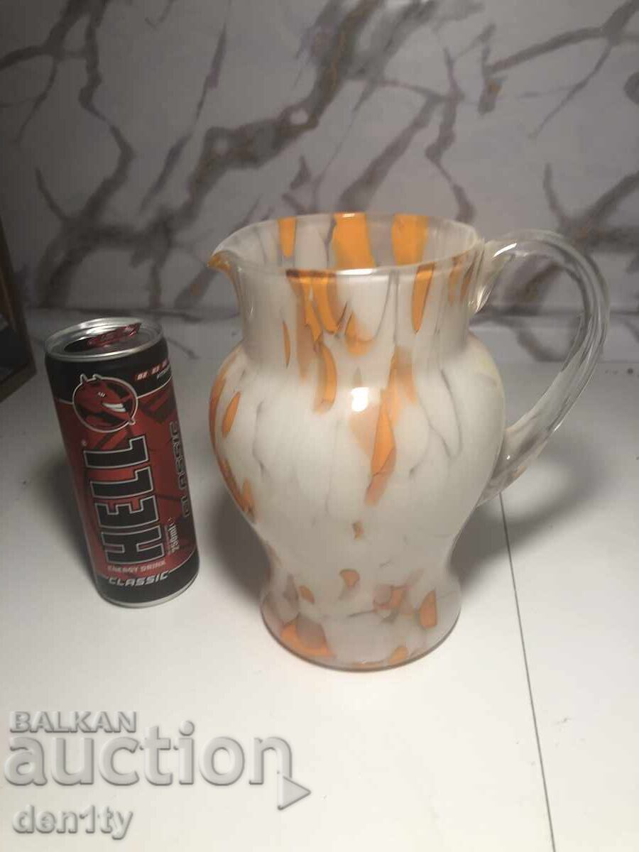 голяма стъклена кана/кана тип мурано