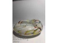 стъклен пепелник, тип мурано