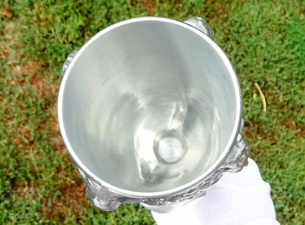 Goblet, wine glass, ram heads, angels, baroque with price 249.00 BGN | € 127.31