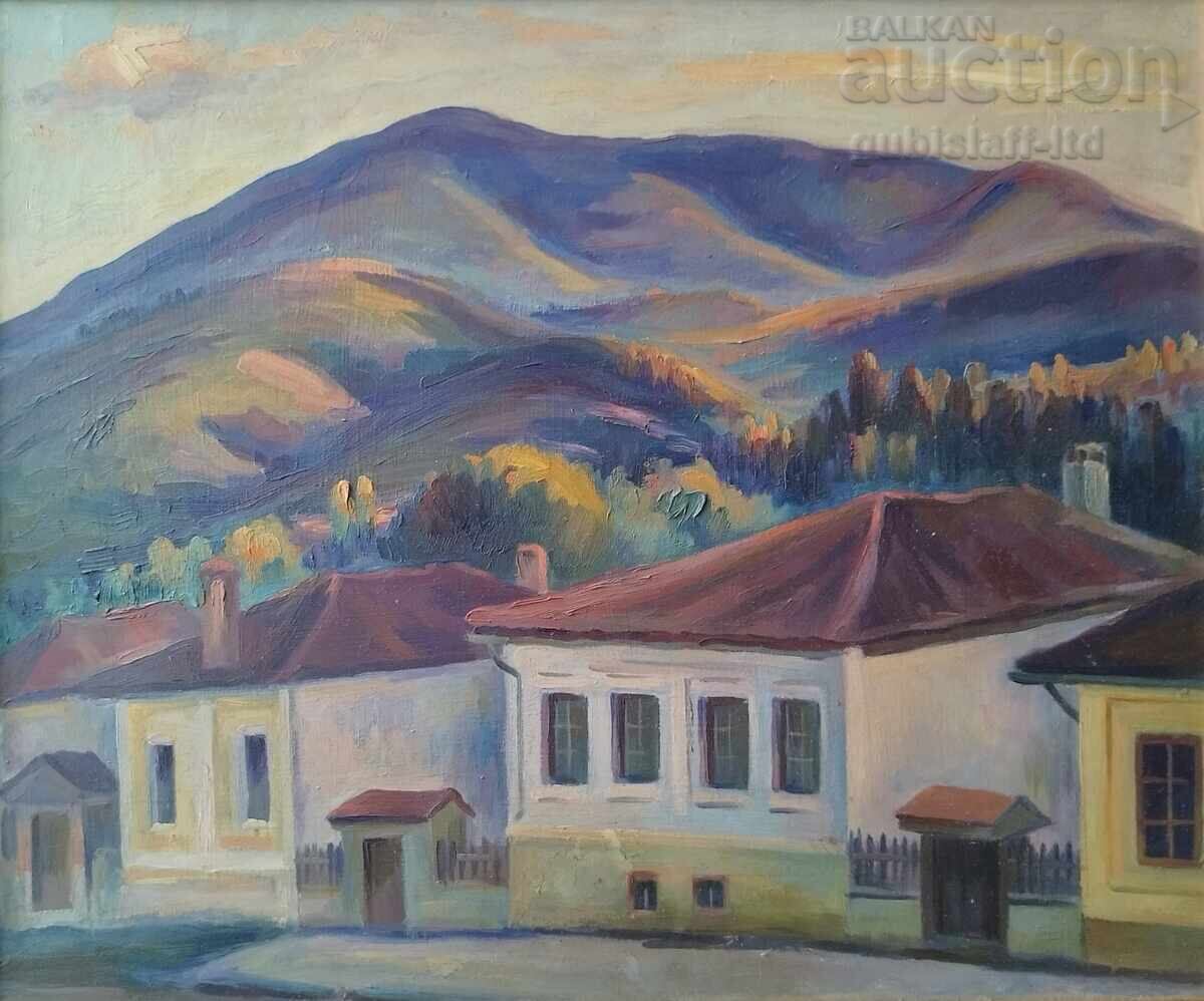 Πίνακας, τοπίο από Κοτέλ, ζωγρ. Π. Ντάτσεφ (1896-1968) με τιμή 1200.00 BGN | € 613.55