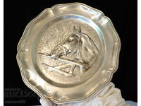 Farfurie de cositor, panou Cal