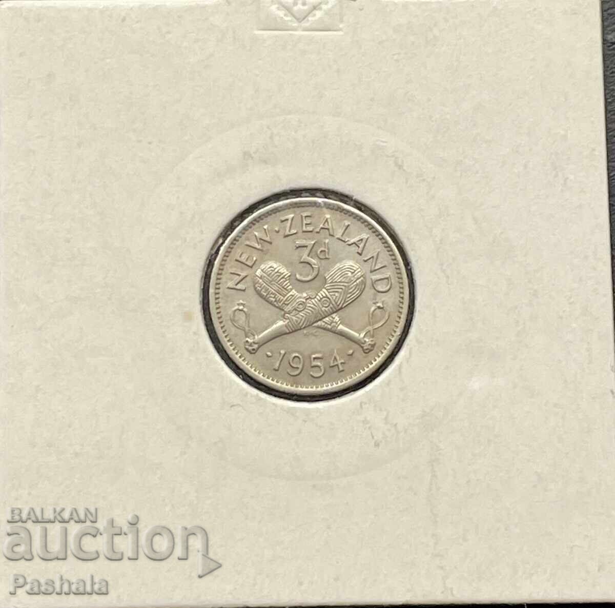 Нова Зеландия 3 пенса 1954 г. Нова Зеландия 3 пенса 1954 г.