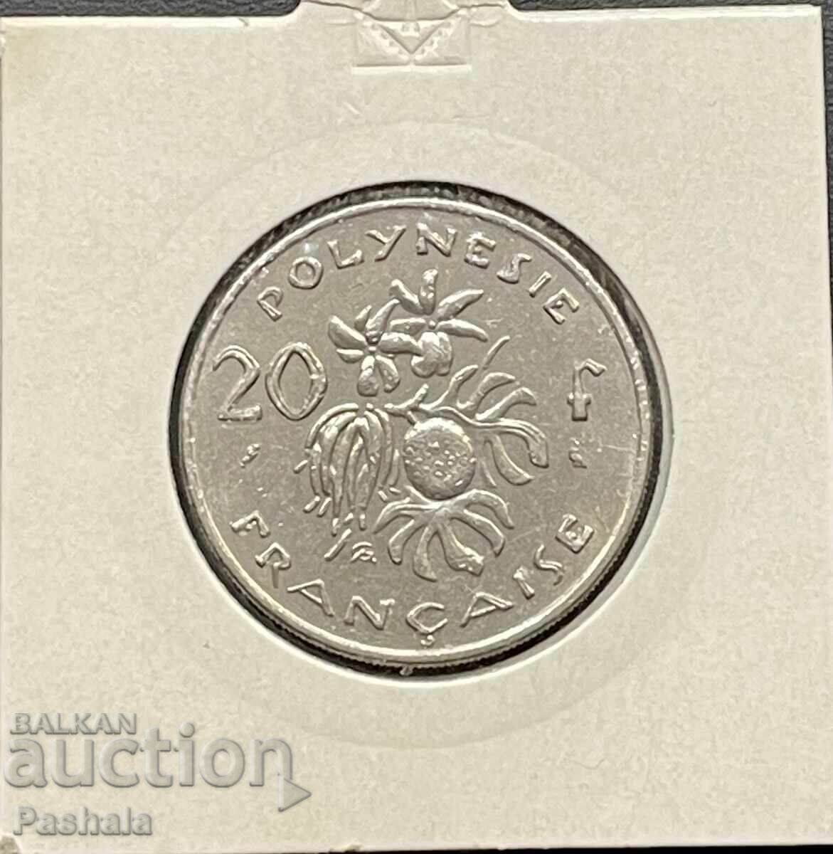 Френска Полинезия 20 франка 1970 г.