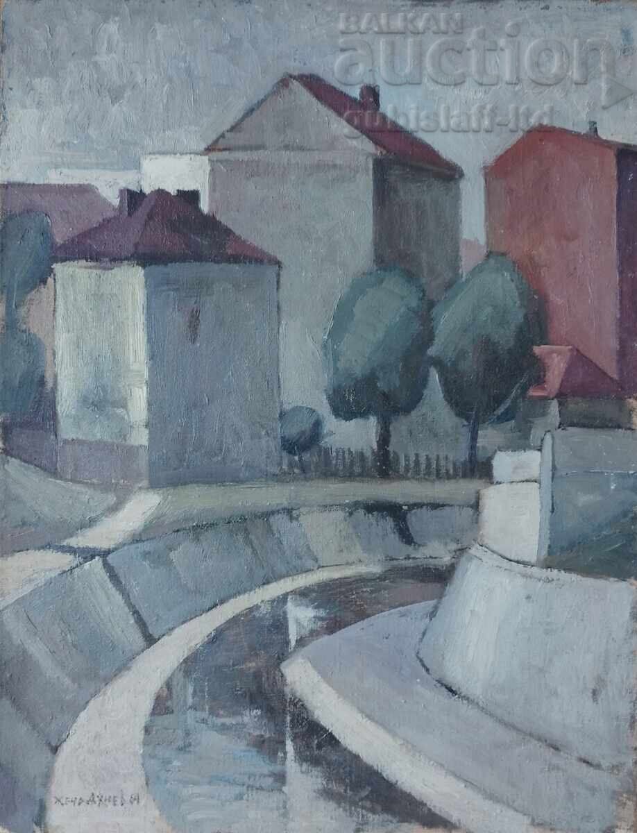 Картина, пейзаж, 1964 г., худ. Жечо Дунев (1926-1975) Картина, пейзаж, 1964 г., худ. Жечо Дунев (1926-1975)