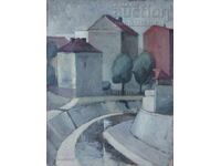 Πίνακας, τοπίο, 1964, ζωγρ. Ζέτσο Ντούνεφ (1926-1975)