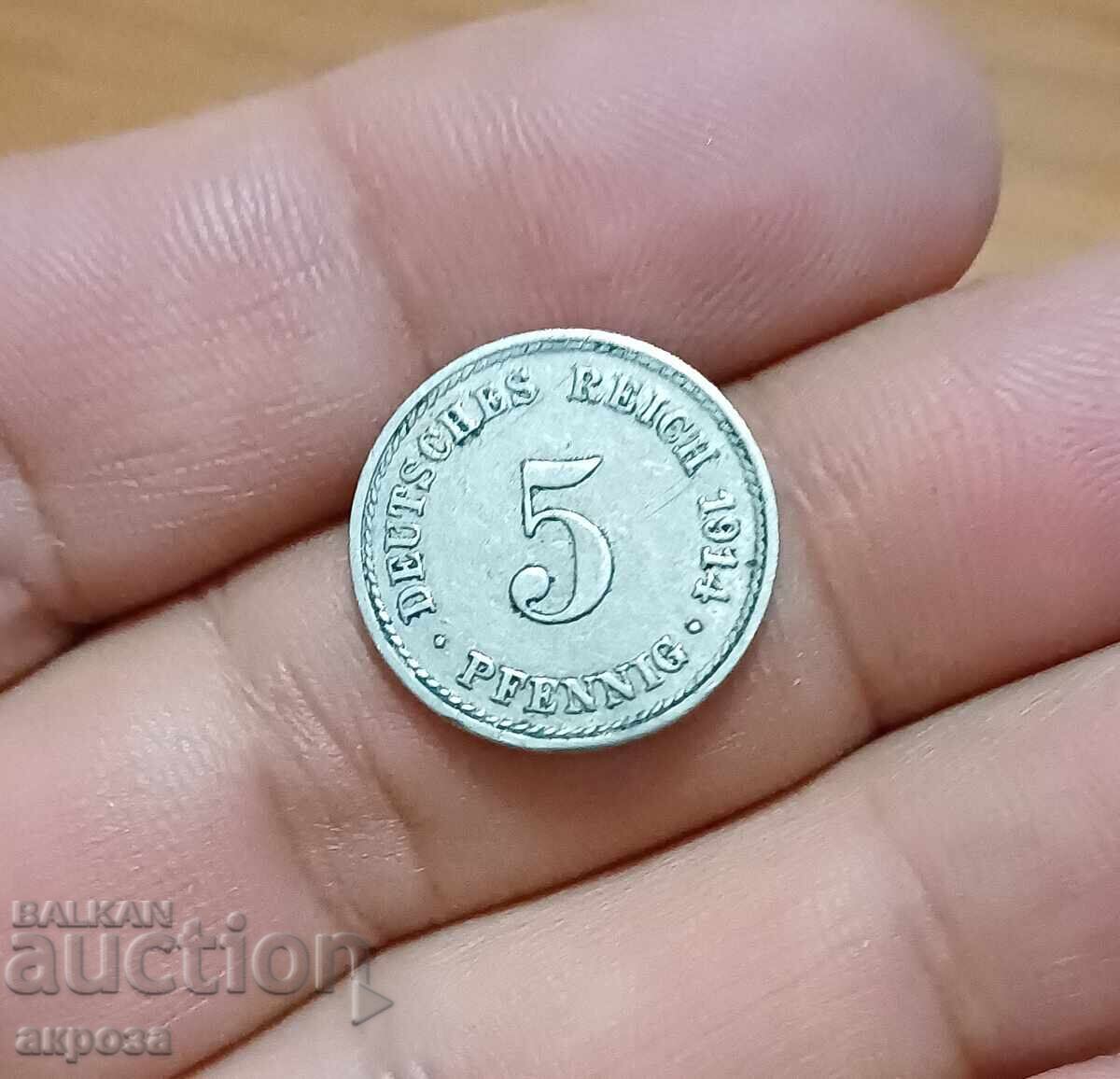 5 πένινγκ Γερμανία 1914/Α 5 πένινγκ Γερμανία 1914/Α