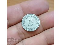 5 пфенинга Германия 1914/А