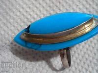 Vechi inel de argint 925 cu turcoaz