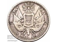 Guatemala Medio 1/2 Real 1865 mintage 57,000 pcs. - rare