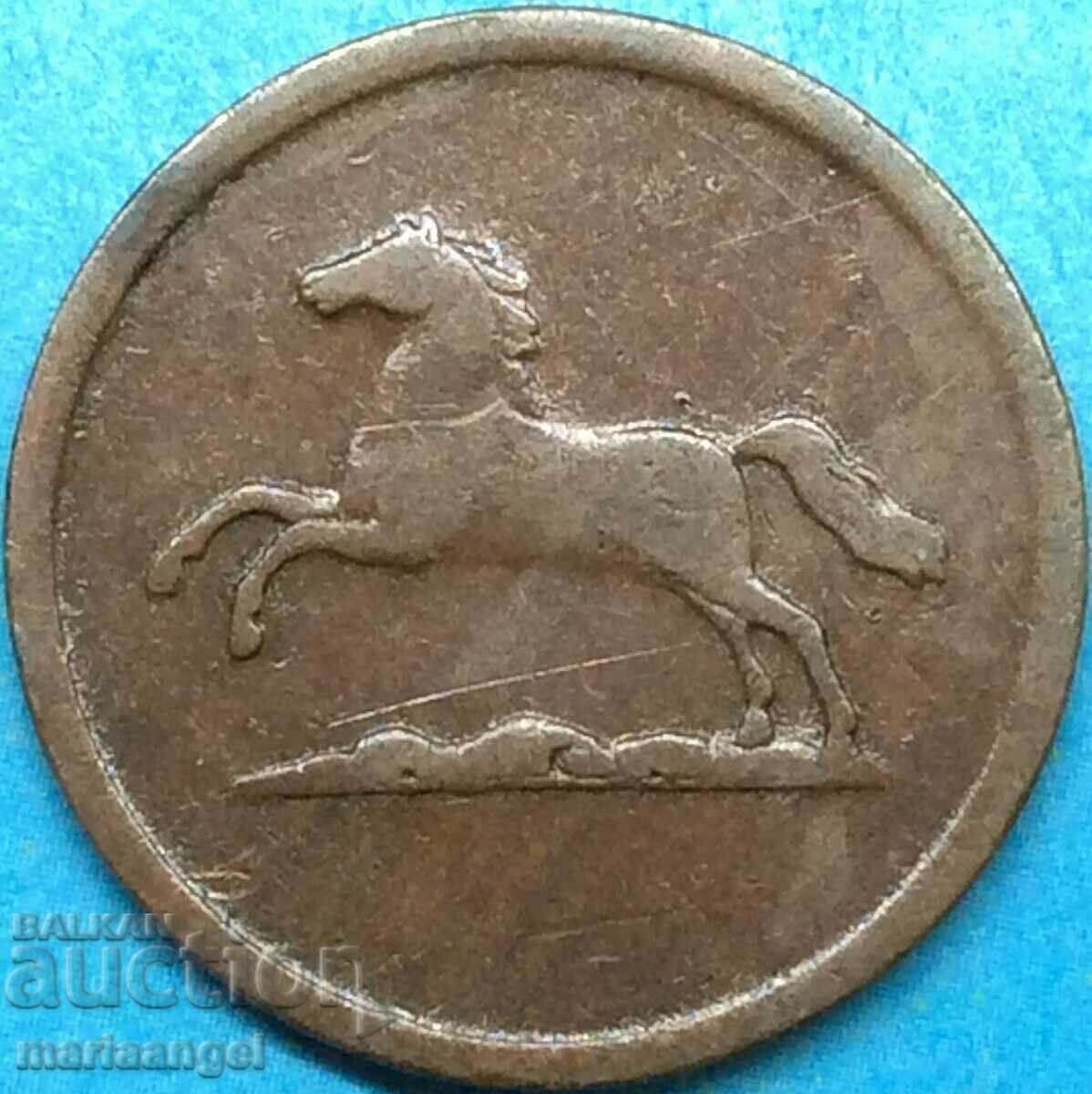 1 пфениг 1855 ''В'' Брауншвайг Германия - доста рядка