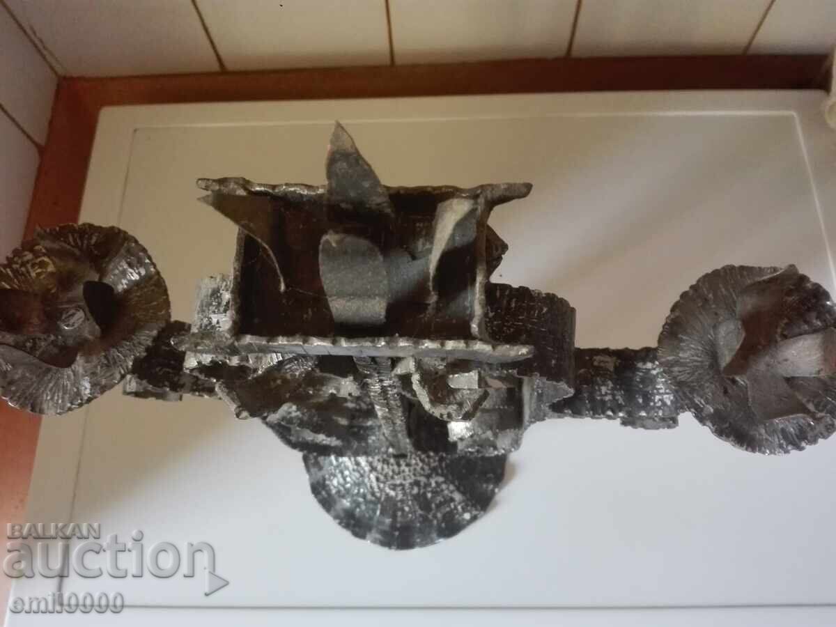 Old metal candlestick trio with price 34.99 BGN | € 17.89 Old metal candlestick trio with price 34.99 BGN | € 17.89