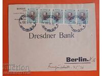 BULGARIA PLIC DE CĂLĂTORIE FERDINAND 5 x 5 St SOFIA BERLIN 1910