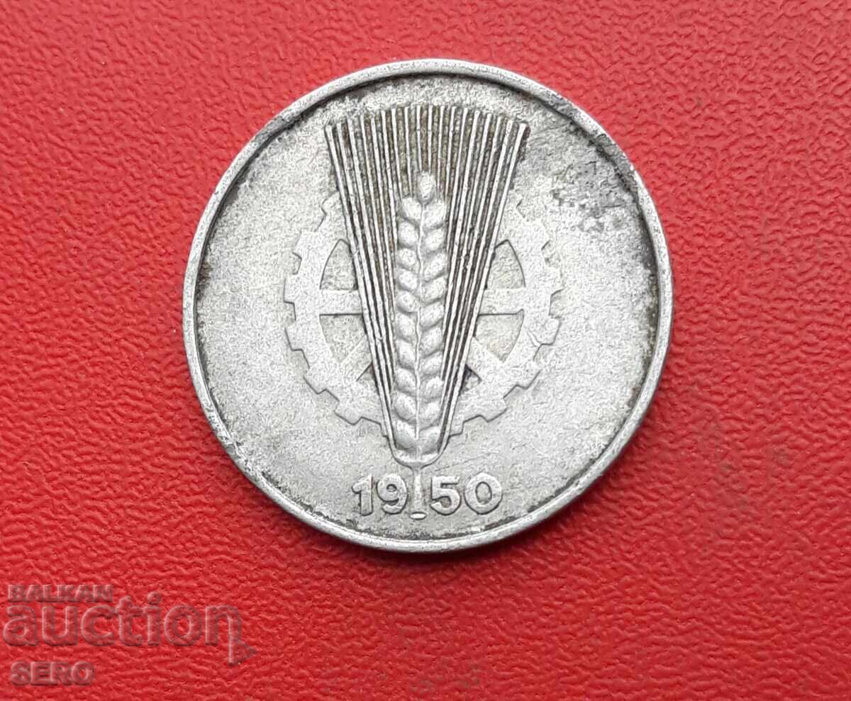 Germany-GDR-10 Pfennig 1950 A with price 0.41 BGN | € 0.21