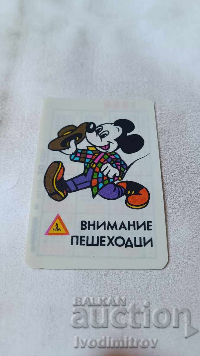 Calendar Attention pedestrians 1984