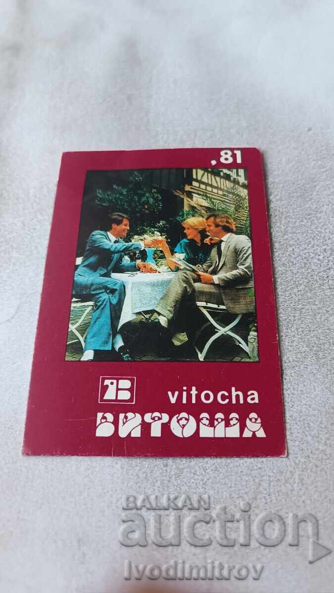 Ημερολόγιο Βίτοσα Σόφια 1981 Ημερολόγιο Βίτοσα Σόφια 1981