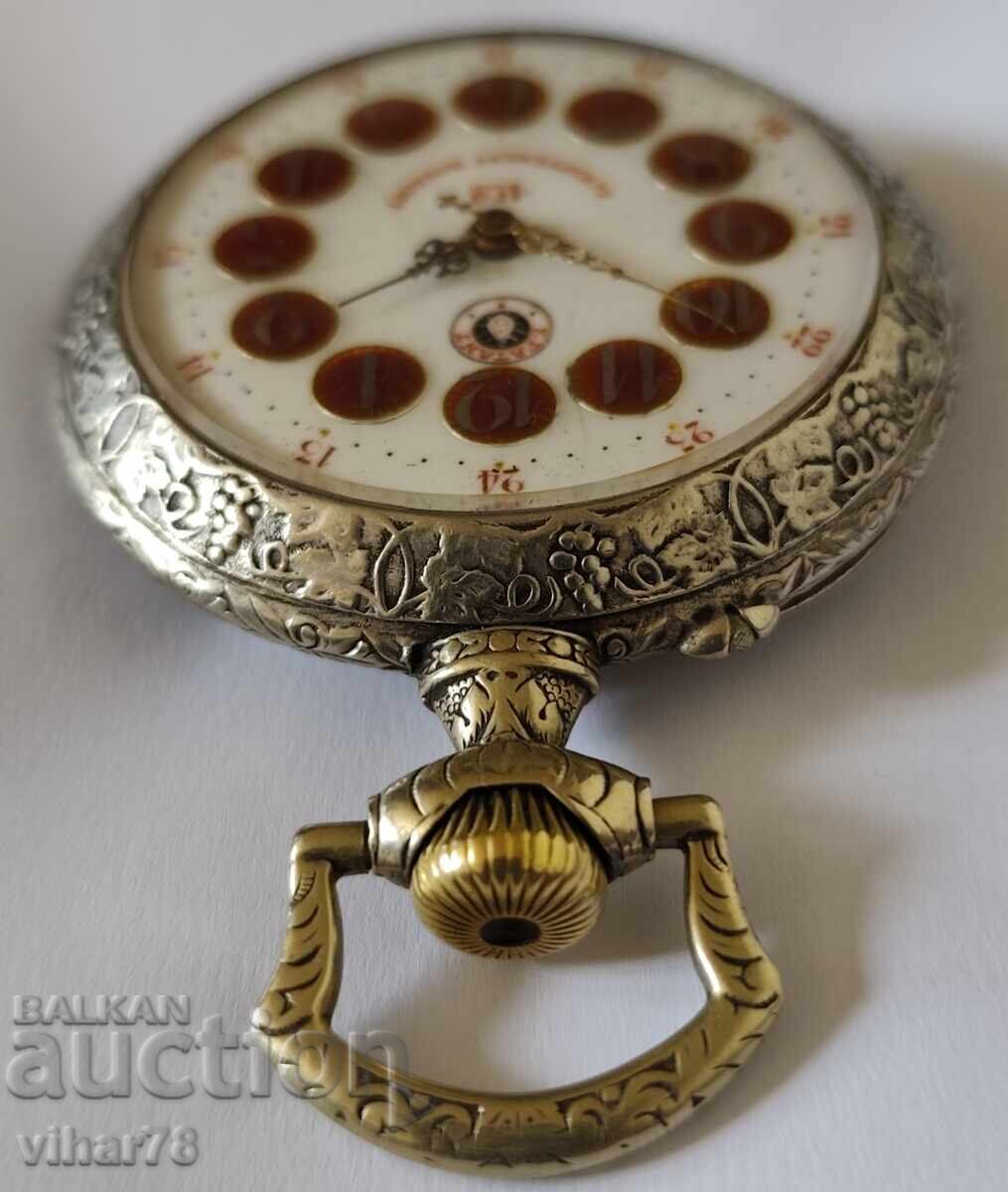 Рядък огромен джобен часовник-Roskopf - 5 Рядък огромен джобен часовник-Roskopf - 5