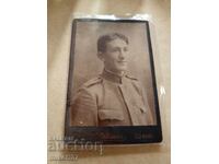 Снимка картон фотография Царски офицер Факиров София