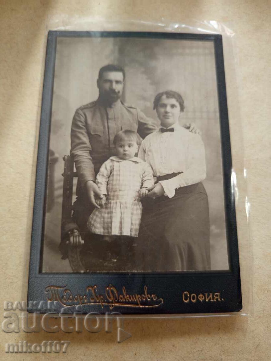 Φωτογραφία χαρτόνι φωτογραφία Τσάρος αξιωματικός Φακίροφ Σόφια