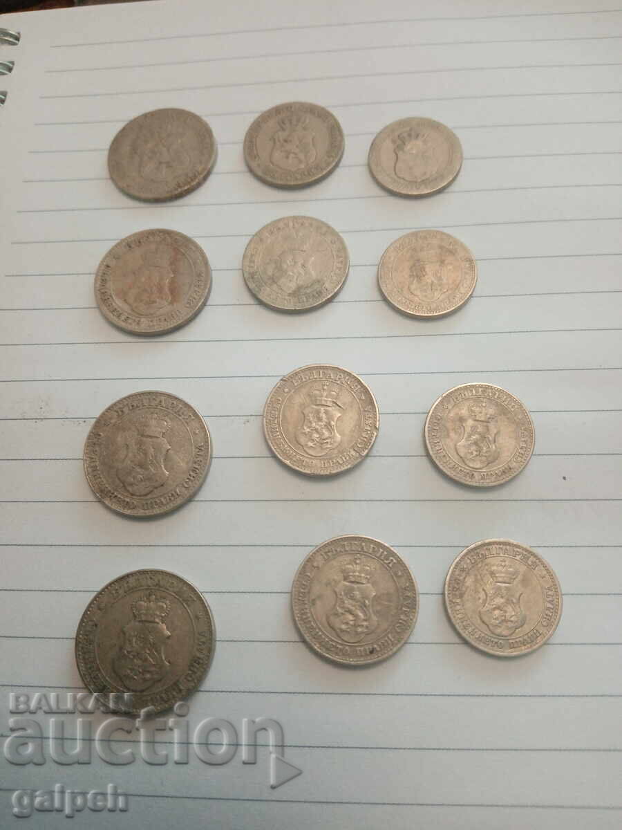 LOT PRINCIPALITY / KINGDOM OF BULGARIA - 12 coins - 6 LOT PRINCIPALITY / KINGDOM OF BULGARIA - 12 coins - 6