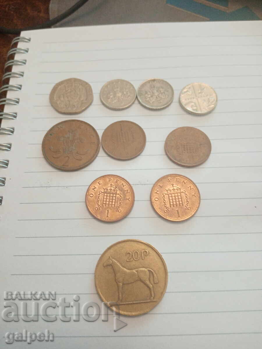 LOT ANGLIA, EIRE - 10 monede LOT ANGLIA, EIRE - 10 monede